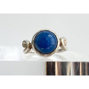 Lapis Lazuli Modernist Southwest 925 Sterling Silver Vintage Ring - sz 5.25